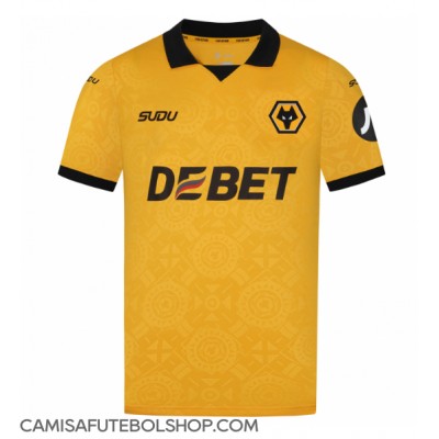 Camisa de time de futebol Wolves Tolu Arokodare #14 Replicas 1º Equipamento 2025-26 Manga Curta Camisa de time de futebol Wolves Tolu Arokodare #14 Replicas 1º Equipamento 2025-26 Manga Curta